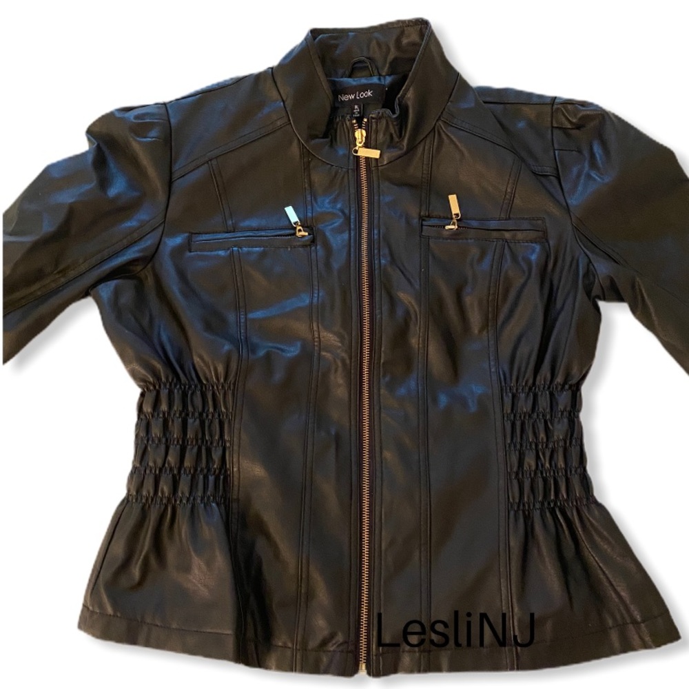 Black Faux Leather jacket- New Look ✨